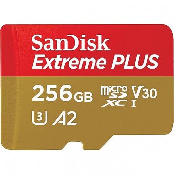 Western Digital Extreme Plus, microSDXC, 256GB, UHS-I, U3, V30 +Adapter