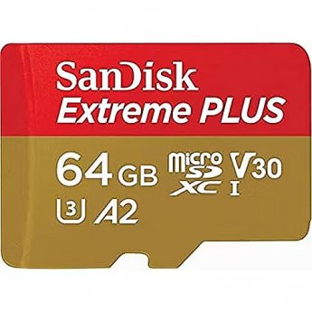 Western Digital Extreme Plus, microSDXC, 64GB, UHS-I, U3, V30 +Adapter
