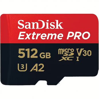 Western Digital Extreme Pro, microSDXC, 512GB, UHS-I, U3, V30 +Adapter