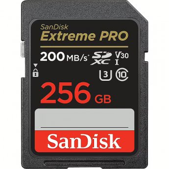 Western Digital Extreme Pro, SDXC, 256GB, UHS-I, U3, V30