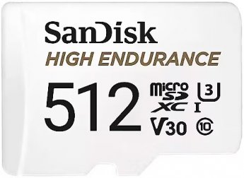 Western Digital High Endurance, MicroSDXC, 512GB, UHS-I, U3, V30 +Adapter