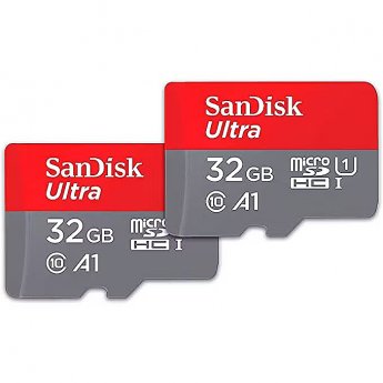 Western Digital SanDisk Ultra 2Pack, microSDHC, 32GB, UHS-I, U1, V10