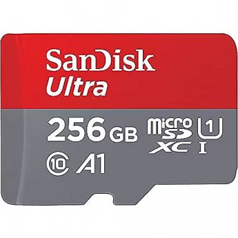 Western Digital SanDisk Ultra, microSDXC, 256GB, UHS-I, U1, V10 +Adapter