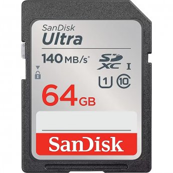 Western Digital Ultra, SDXC, 64GB, Class 10, UHS-I, U1