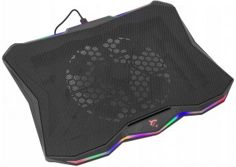 White Shark Glacier 17.3" czarna rainbow LED