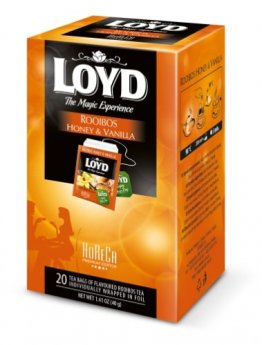 Zāļu tēja LOYD Rooibos ar medu un vaniļu FS  20 maisiņi x 2 g paciņā