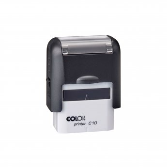 Zīmogs COLOP Printer C10, melns korpuss, melns spilventiņš