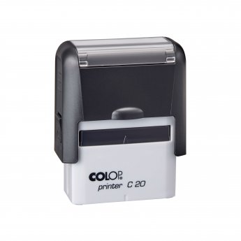 Zīmogs COLOP Printer C20, melns korpuss, sarkans spilventiņš