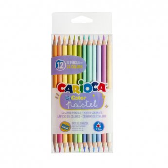 Zīmuļi CARIOCA Pastel Bicolor 12 gab